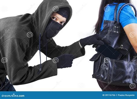 Thief Or Robber Stealing From A Handbag Stock Photo Cartoondealer