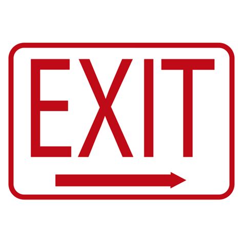 Exit Sign Png Red
