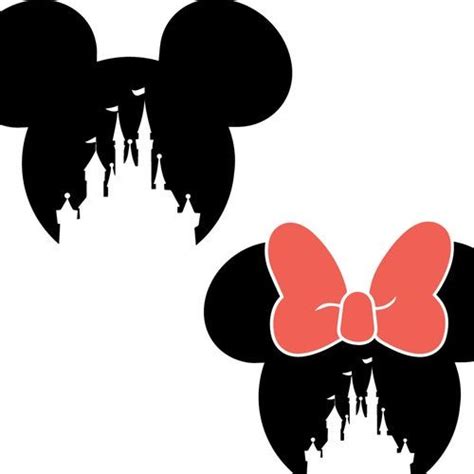 Mickey And Minnie Castle Ears Mickey Head Svg Minnie Mouse SVG Etsy