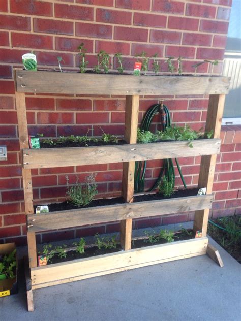 Pallet Up Cycling Free Standing Herb Garden Made From Recycled Pallets