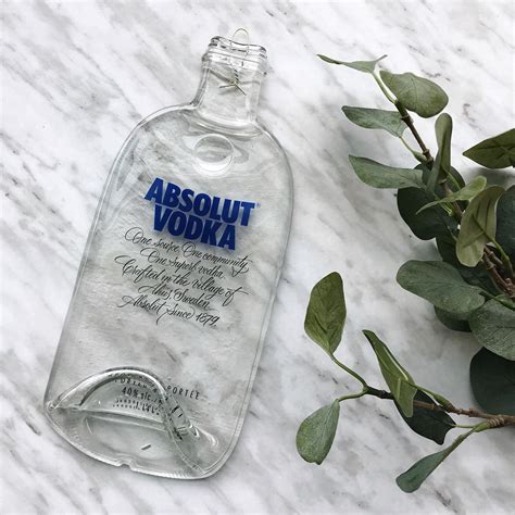 Melted Absolut Vodka Bottle Flat Bottle 6 Sizes Swedish Etsy Canada