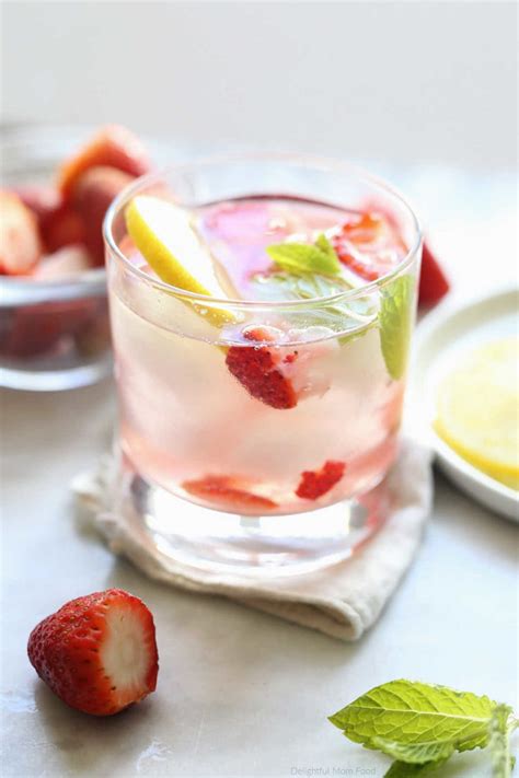 Strawberry Lemon Infused Detox Water Delightful Mom Food