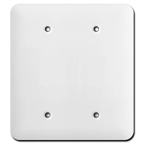 Long Single Blank Single Outlet Wall Cover Plates White