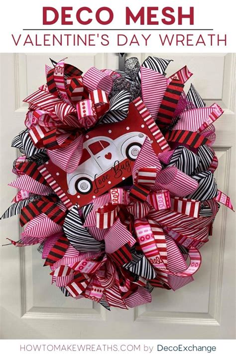 How To Make A Deco Mesh Valentines Day Wreath With Poly Burlap