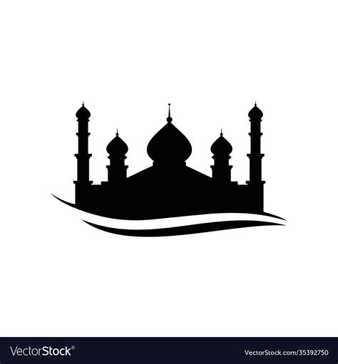 Mosque Icon Isolated On White Royalty Free Vector Image
