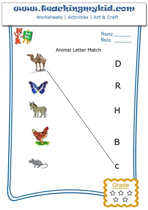 This collection of worksheets are a great resource when teaching students the basics. Match The Picture With The First Letter of Their Name Archives - Teaching My Kid