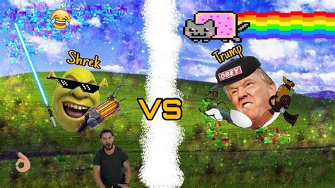 Shrek Vs Trump Mlg Meme Battles 2018 Youtube