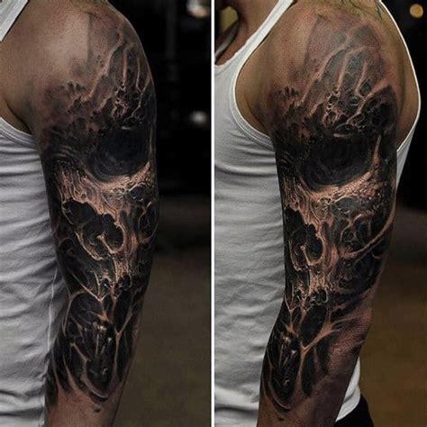 90 Black Ink Tattoo Designs For Men Dark Ink Ideas