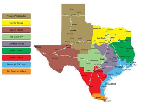 The Regions Of Texas Texas