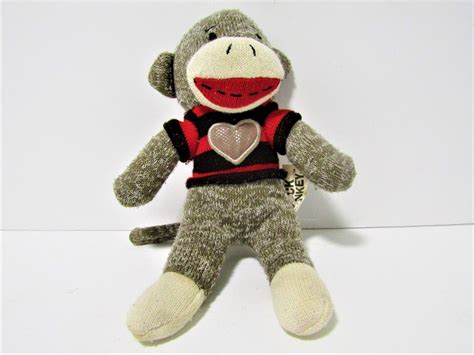 Vintage Sock Monkey Plush Doll Ten Inch Sock Monkey Brand Etsy