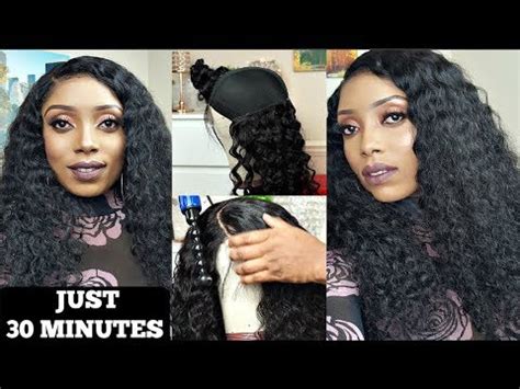 Color the mop as desired and glue the individual mop. DIY EASIEST WAY TO MAKE A CURLY WIG WITH CLOSURE FOR ...