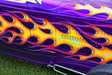 Hot Rod With Custom Flames Photograph By Garry Gay Pixels