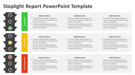 Stoplight Report Powerpoint Template Ppt Templates