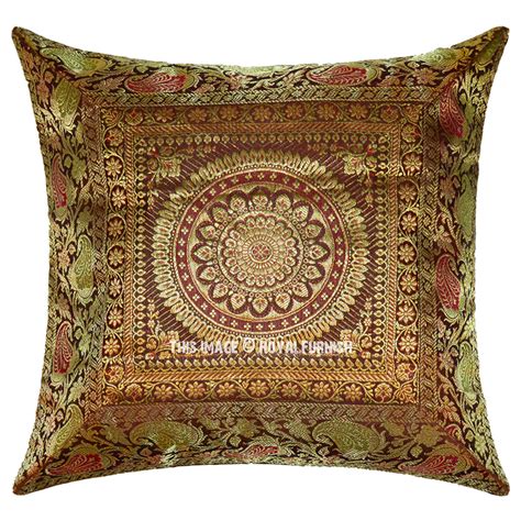 Our washington pillows are available in sizes ranging from small chair pillows up to large euro pillows. 16X16 Inch Decorative Mandala Brown Silk Brocade Throw ...