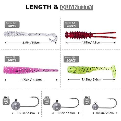 Goture Ice Fishing Jig Set Ice Fishing Lures For Panfish Crappie