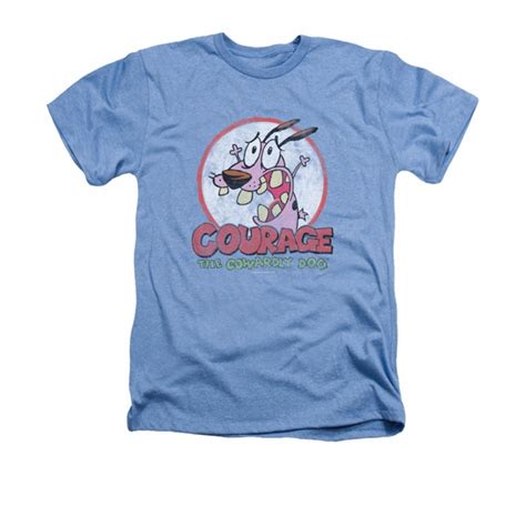 Courage The Cowardly Dog Shirt Vintage Courage Adult Heather Light Blue