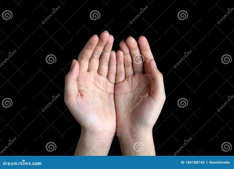 Two Hands With Palms Up Stock Image Image Of Receiving 180188743