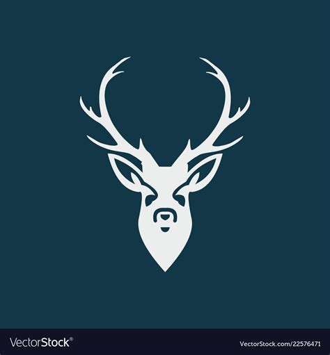 Deer Logo Design Inspiration Royalty Free Vector Image