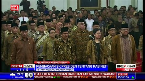 Pelantikan Menteri Kabinet Kerja Jokowi JK YouTube