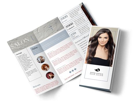 Beautiful Hair Salon Tri Fold Brochure Template