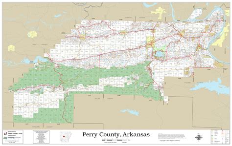 Perry County Arkansas 2021 Wall Map Mapping Solutions