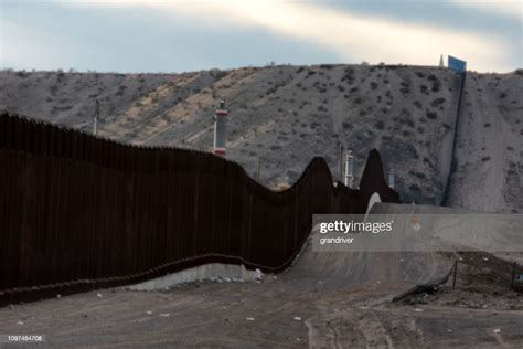 The United States Mexico International Border Wall Between Sunland Park
