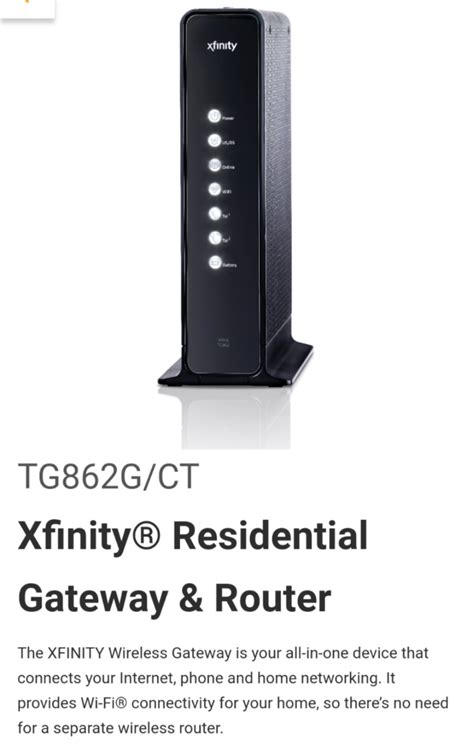Xfinity Arris Tg862 Cable Modem Router With Battery Backup Computer