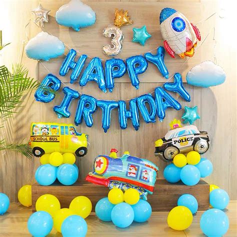 Buy Ponmoo Happy Birthday Banner Blue Alphabet Happy Birthday Balloons