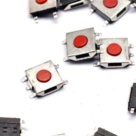 10pcs 6x6x37mm 5 Pin Smt Smd Momentary Tactile Tact Push Button Switch