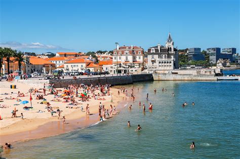 The Beautiful Seaside Town Of Cascais In Portugal Hand Luggage