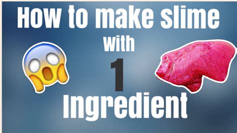 How To Make Slime With 1 Ingredient Only No Tide Starch Glue Etc