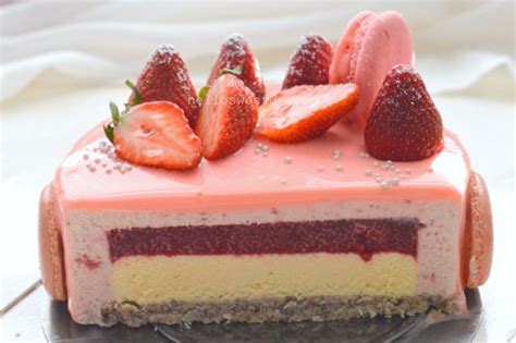 The cake is a delicious chocolate sponge cake made with pure cocoa and potato starch. Strawberry White Chocolate Mousse Cake(Flourless/Gluten ...