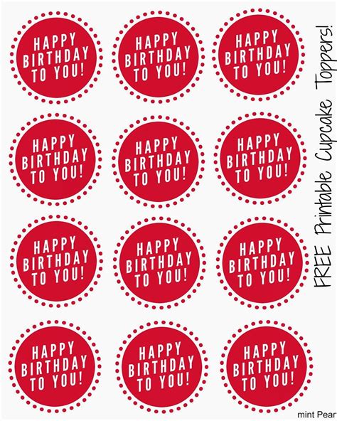 Pin On Birthday Cupcake Toppers