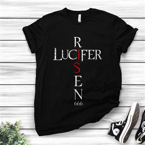 Lucifer season 4, episode 3 photo credit john p. Top Lucifer Is Risen Cross 666 shirt, hoodie, sweater, longsleeve t-shirt