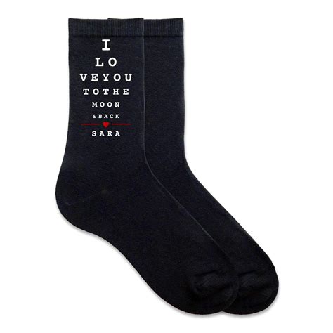 I Love You To The Moon And Back Personalized Socks With A Name Added Personalized Socks