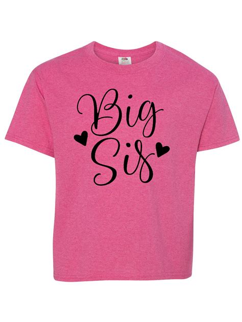 Big Sis Girls Cute Sister Announcement Youth T Shirt