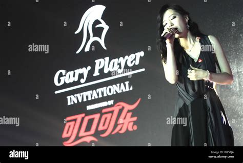 Chinese Singer Zhang Liangying Performs During The Gary Player
