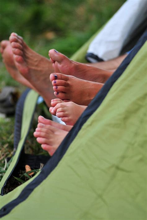 Feet Sticking Out From A Tent Camping License Image 70413160 Lookphotos