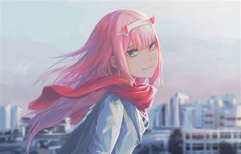 Wallpaper Girl The City Anime Art 002 Darling In The Frankxx Cute