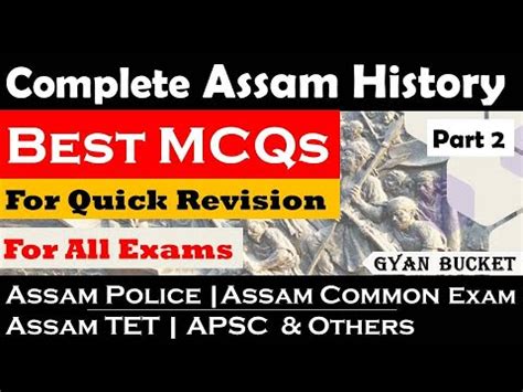 Assam History Best Mcqs Part For Assam Police Assam Common Exam