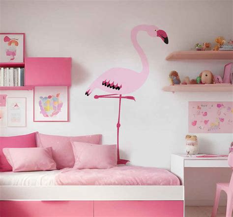 Pink Flamingo Wall Art Decal Tenstickers