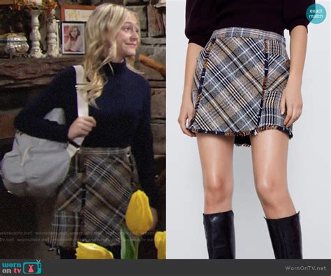 Wornontv Faiths Plaid Skirt On The Young And The Restless Alyvia