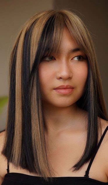 Trendy Hairstyles And Haircuts With Bangs Two Tone Lifted With Bangs