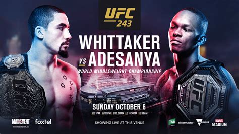 Ufc 243 Whittaker Vs Adesanya Official Weigh In Results Must Love Mma