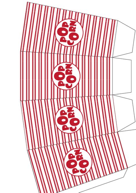 You will also find lots more easy craft ideas with step by step tutorials. Red Stripes Popcorn Box Template printable pdf download