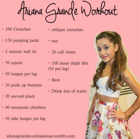 Fitness Celebrity Workout Ariana Grande Diet Ariana Grande Workout