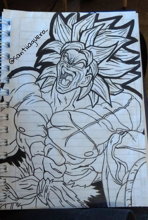 Dbs Broly Drawing Made With Pencil And Sharpie Marker Its Alright
