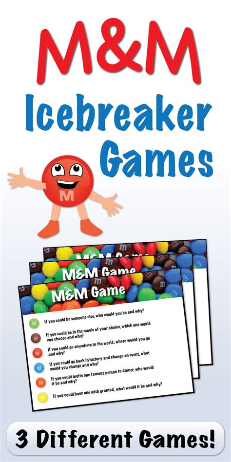Before we go, here are a few extra best practices to help you run successful virtual icebreakers. M and M Icebreaker Games | Ice breaker games, Icebreaker ...