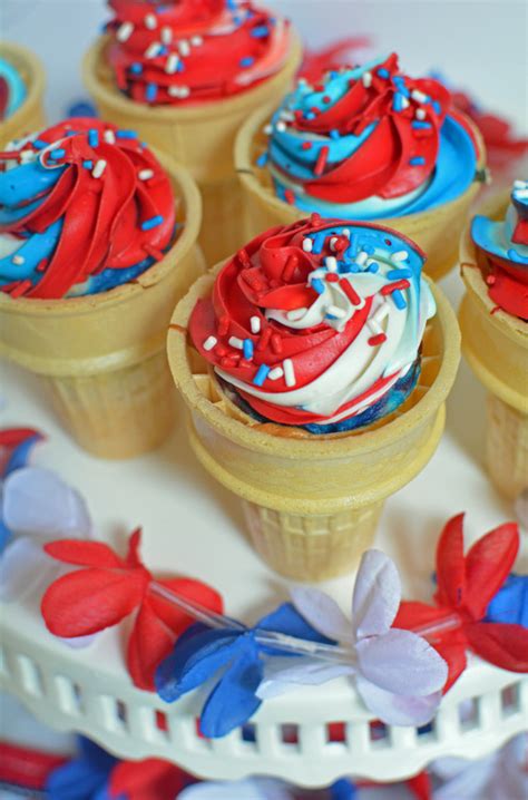 Get the recipe from delish. 4th of July Desserts - Red White and Blue Cupcakes in an ...