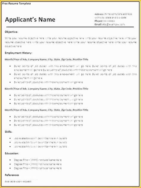 Check spelling or type a new query. Completely Free Resume Template Download Of totally Free ...